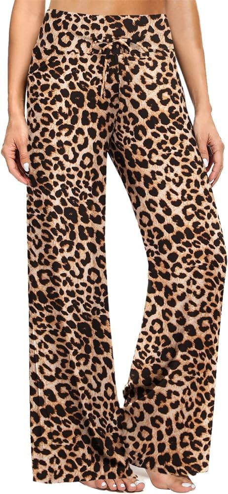 ZOOSIXX Soft Black Pajama Pants for Women, Plaid Comfy Casual Lounge Yoga Pants | Amazon (US)