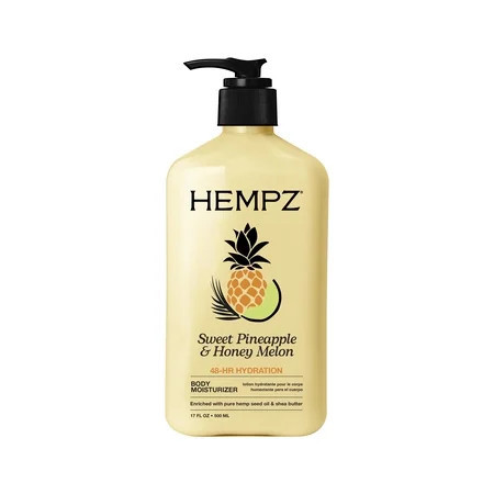 Hempz Body Lotion for Dry Skin, Hydrating Sweet Pineapple & Honey Melon, 17 fl oz | Walmart (US)