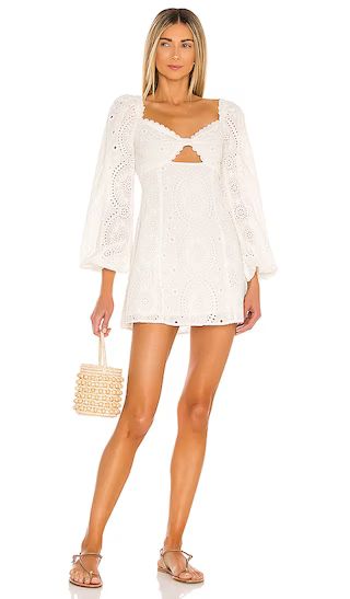 Lizzy Mini Dress in White | Revolve Clothing (Global)