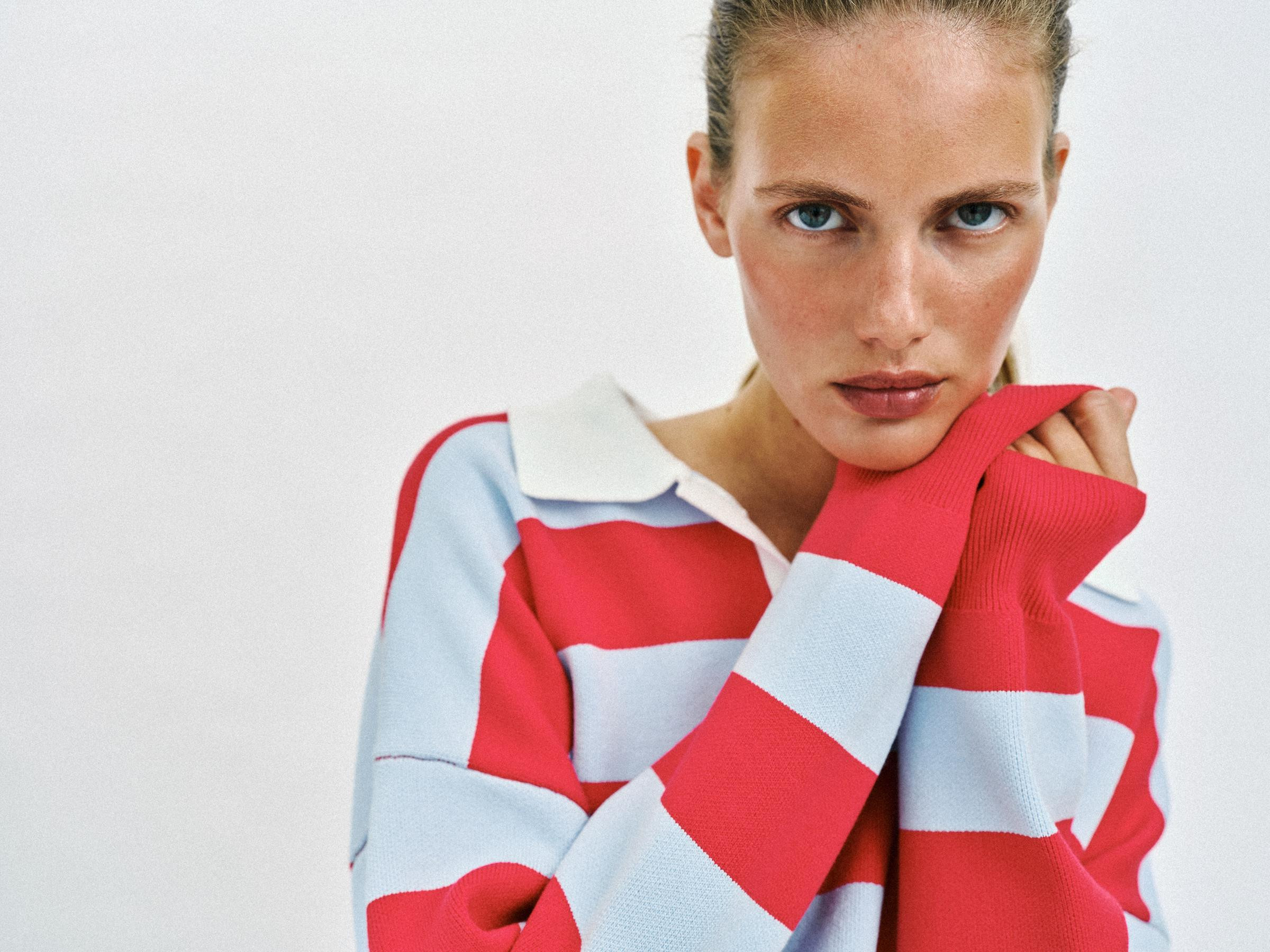 STRIPED KNIT POLO | Zara US