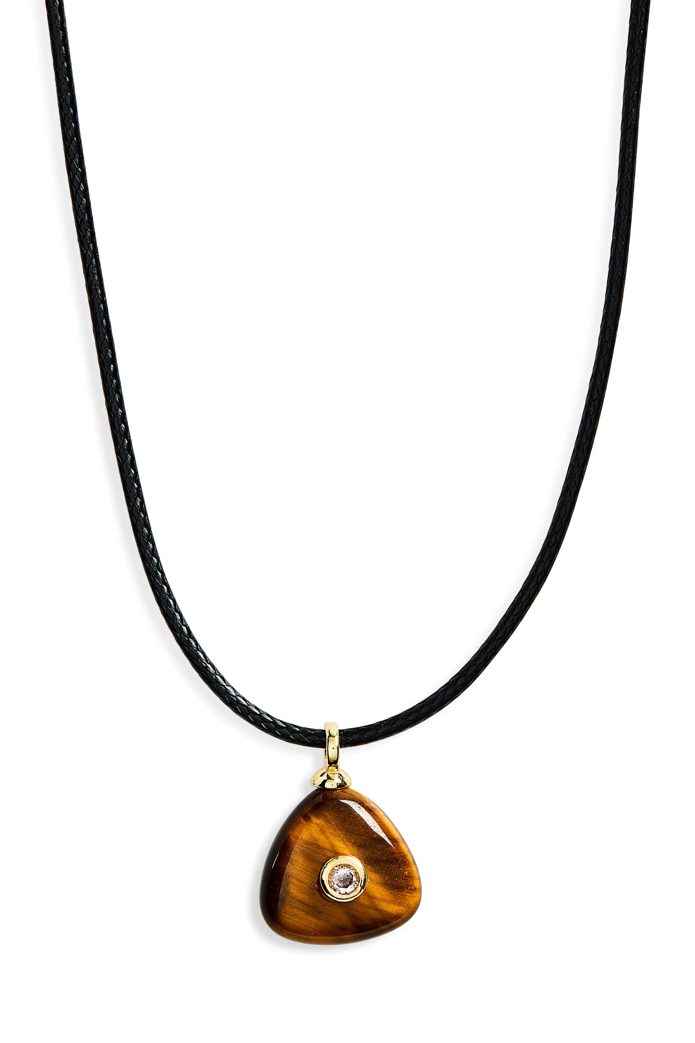 Panacea Tiger's Eye Pendant Cord Necklace (Women) | Nordstrom | Nordstrom