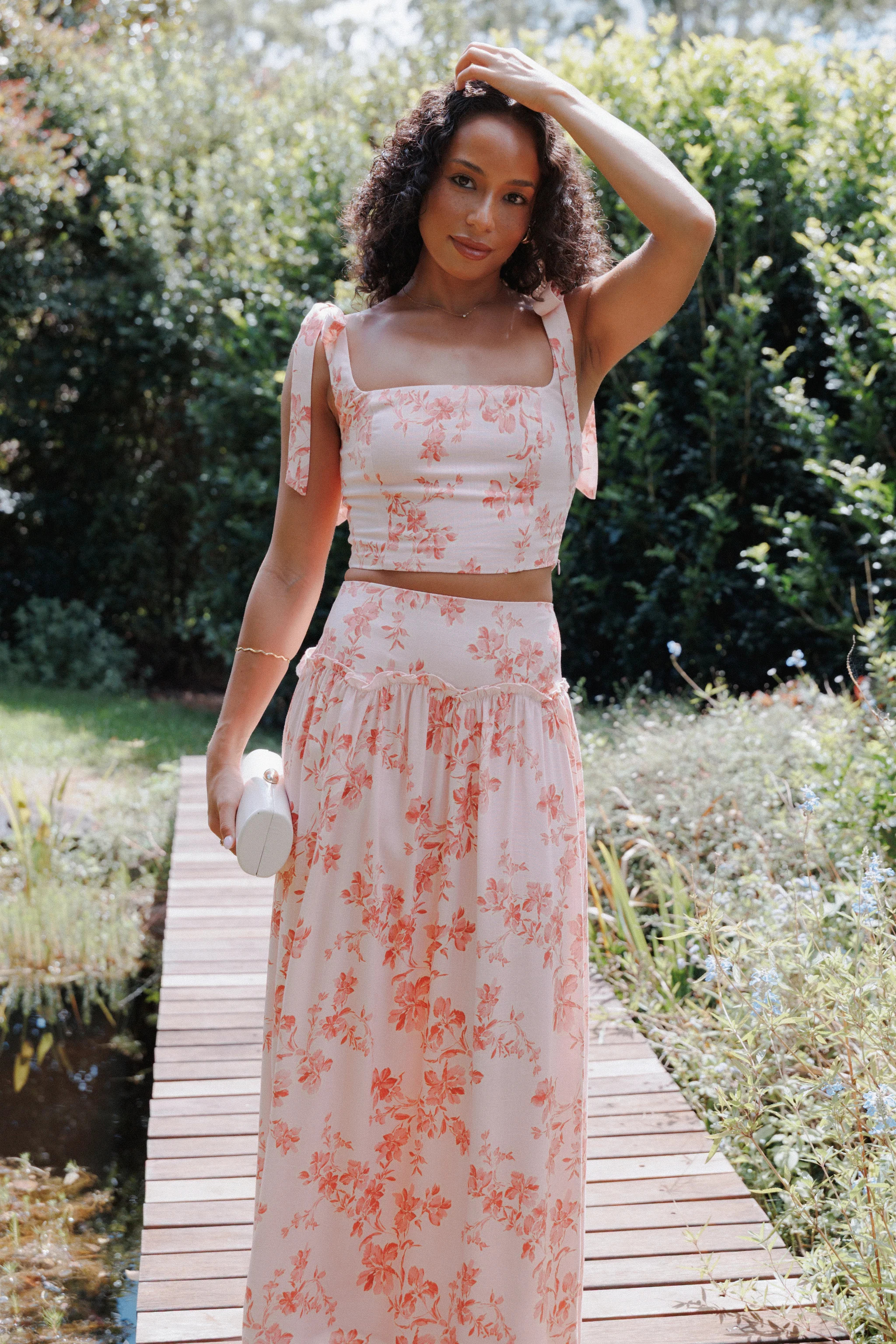 Tyler Tie Shoulder Top - Rose Pink Floral | Petal & Pup (US)