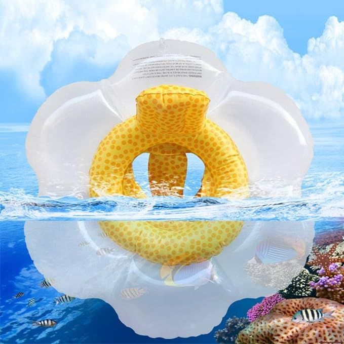 Baby Swimming Float, Inflatable Swim Ring Cute Floaties with Seat and Handle Pool Floats Toys Fun... | Amazon (US)