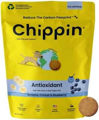 Chippin Blueberry & Cricket Healthy Antioxidant Dog Biscuit | Sustainable, Hypoallergenic & Human-Gr | Amazon (US)