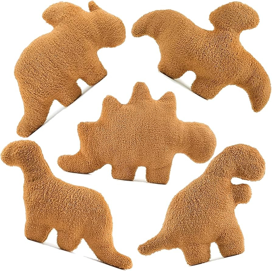 5 Packs Dino Nugget Pillow Plush, Large Dinosaur Chicken Nugget Pillow Stuffed Animal Plush Toy, ... | Amazon (US)