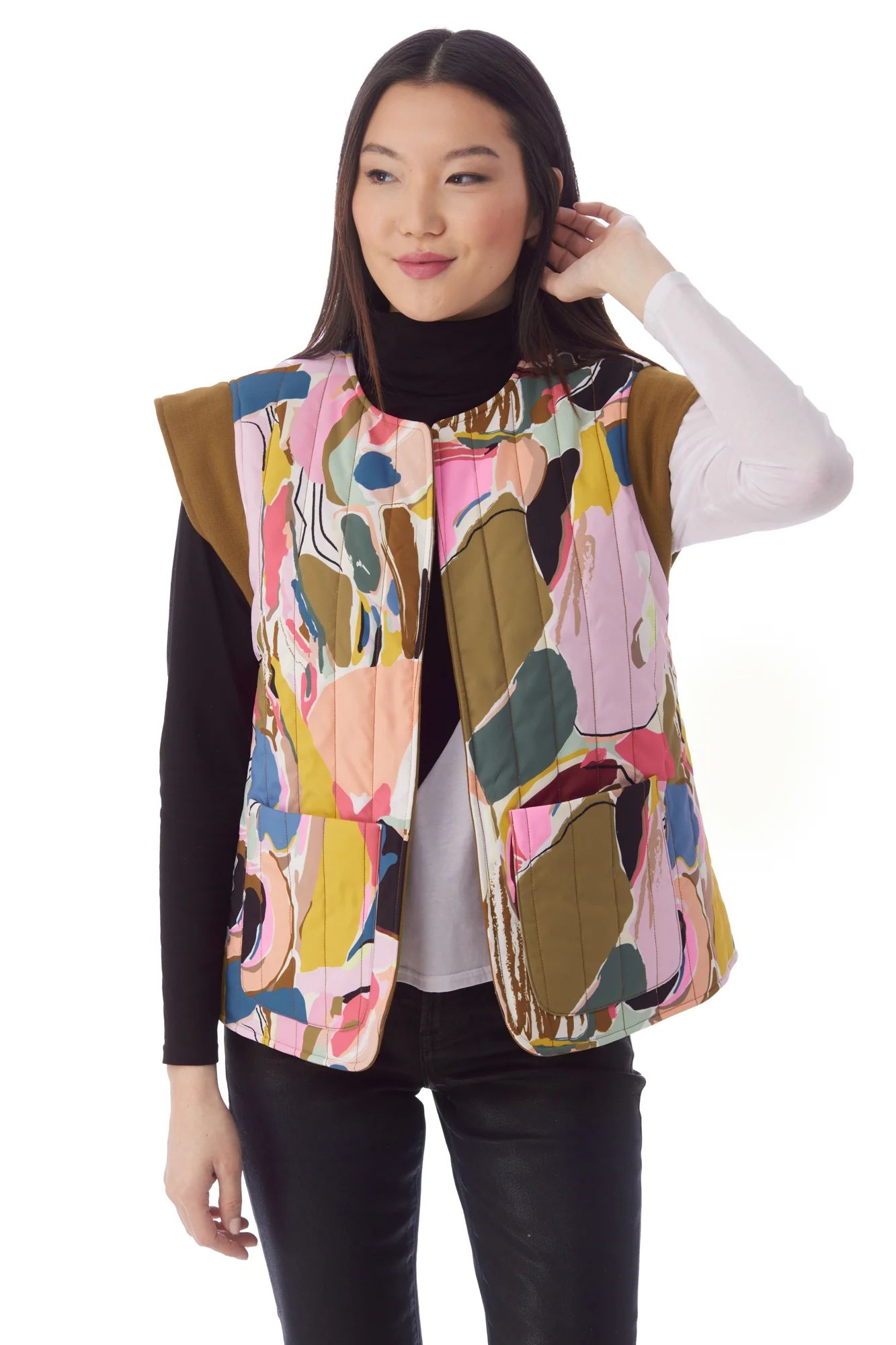 Viv Vest in Abstract Expression / Sepia | CROSBY by Mollie Burch | CROSBY by Mollie Burch