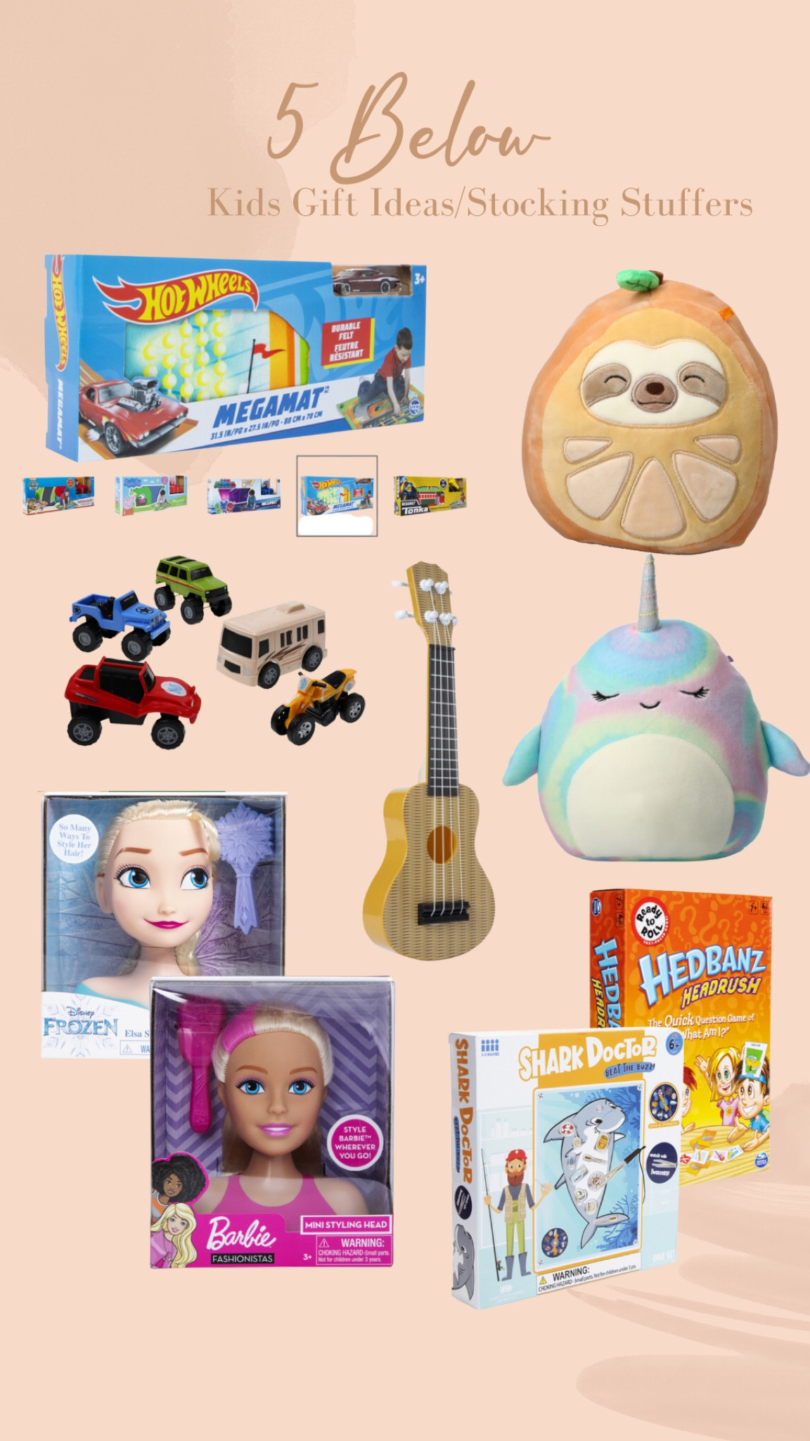 5 below kids gift ideas or stocking stuffer ideas. Five below finds. 

#LTKHoliday #LTKGiftGuide #LTKkids