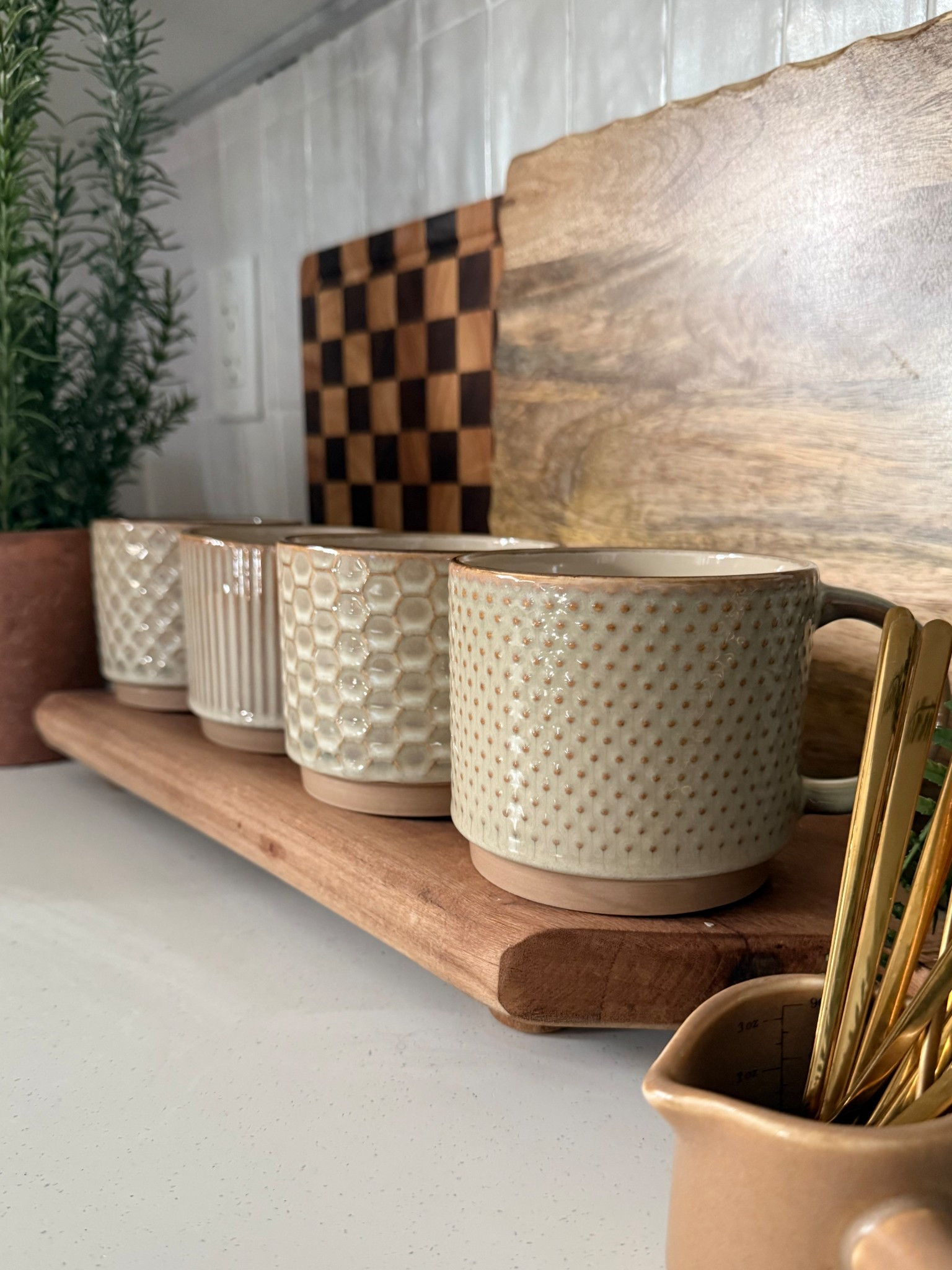 My favorite coffee mugs! I have them in several colors..these are the 15oz size! 
Kitchen coffee corner 