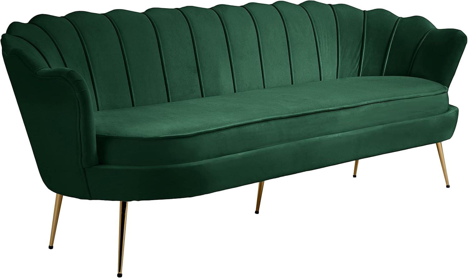 Meridian Furniture Gardenia Collection Velvet Upholstered Sofa with Deep Channel Tufting and Both... | Amazon (US)