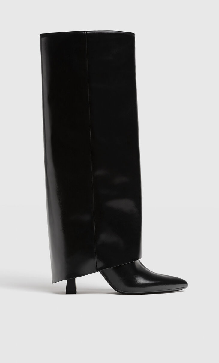 Bottes à talon noires - Mode femme | Stradivarius France | Stradivarius (FR)