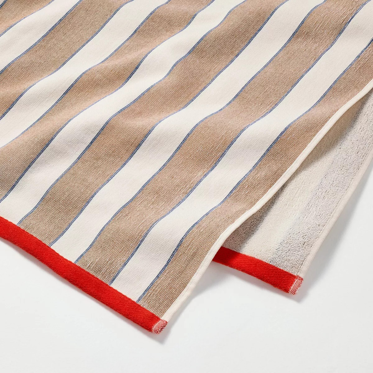 65"x65" Oversized Beach Towel Cream Striped - Hearth & Hand™ with Magnolia | Target