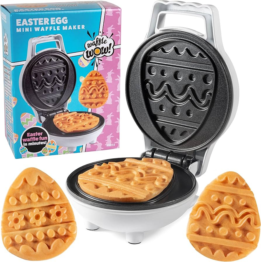 Mini Easter Egg Waffle Maker - Make Double Sided Easter Waffle or Pancake w 2 Different Holiday D... | Amazon (US)