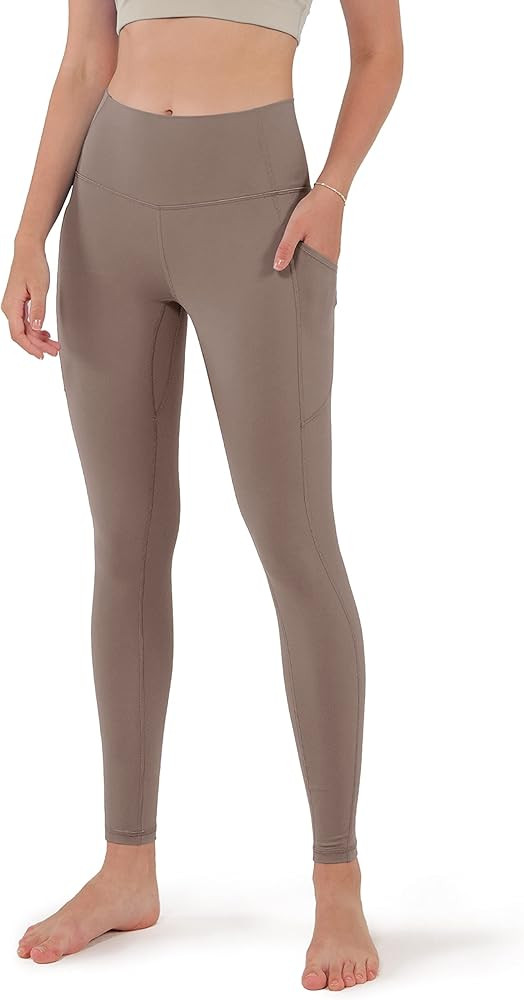 ODODOS High Waist Yoga Pants for Women with Pockets, Tummy Control Running Sports Workout Yoga Le... | Amazon (US)