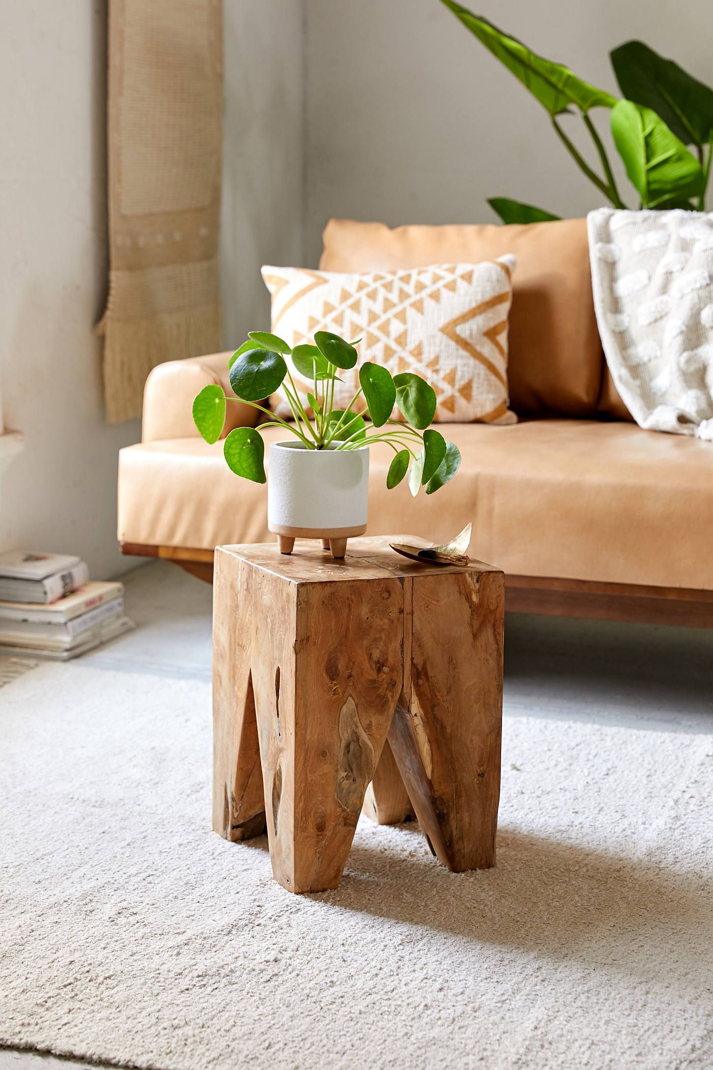 Wood Block Square Stool | Urban Outfitters (US and RoW)