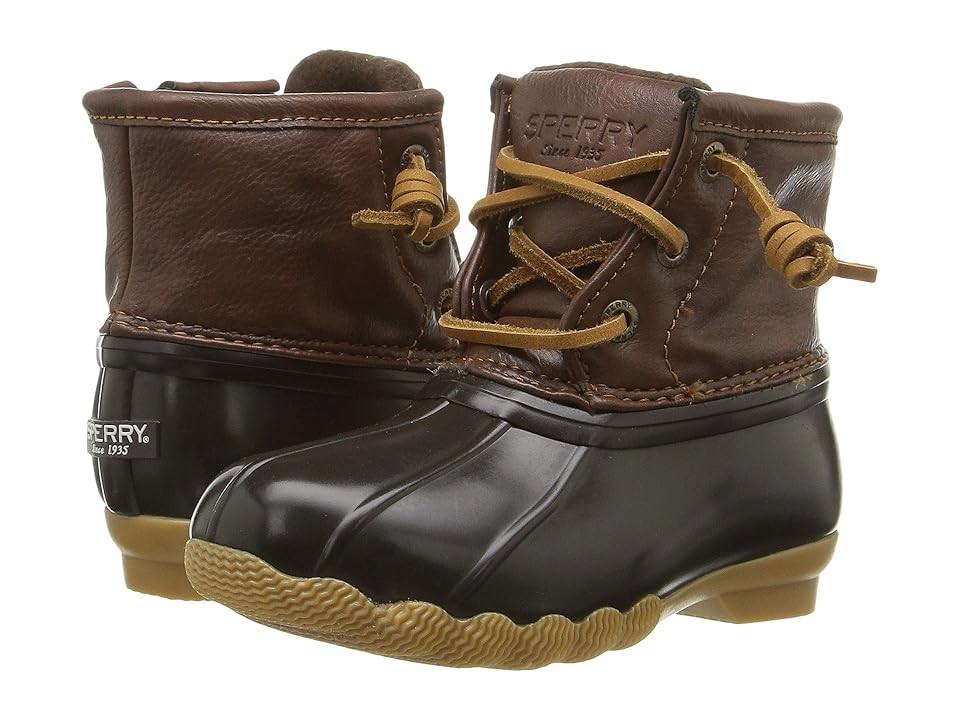 Sperry Kids Saltwater Boot (Toddler/Little Kid) Kids Shoes Brown/Brown : 10 Toddler M, Rubber/Manmade | Zappos