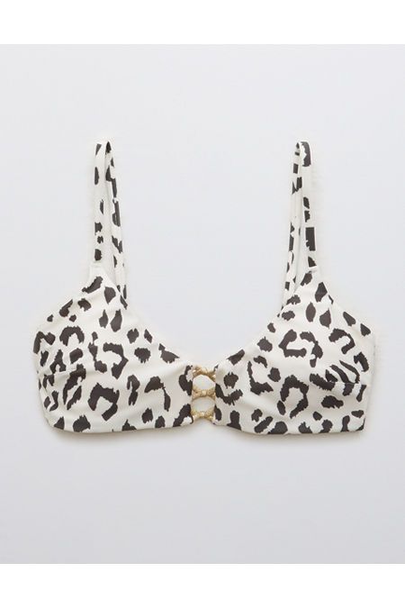 Aerie Leopard Knot Front Scoop Bikini Top | American Eagle Outfitters (US & CA)