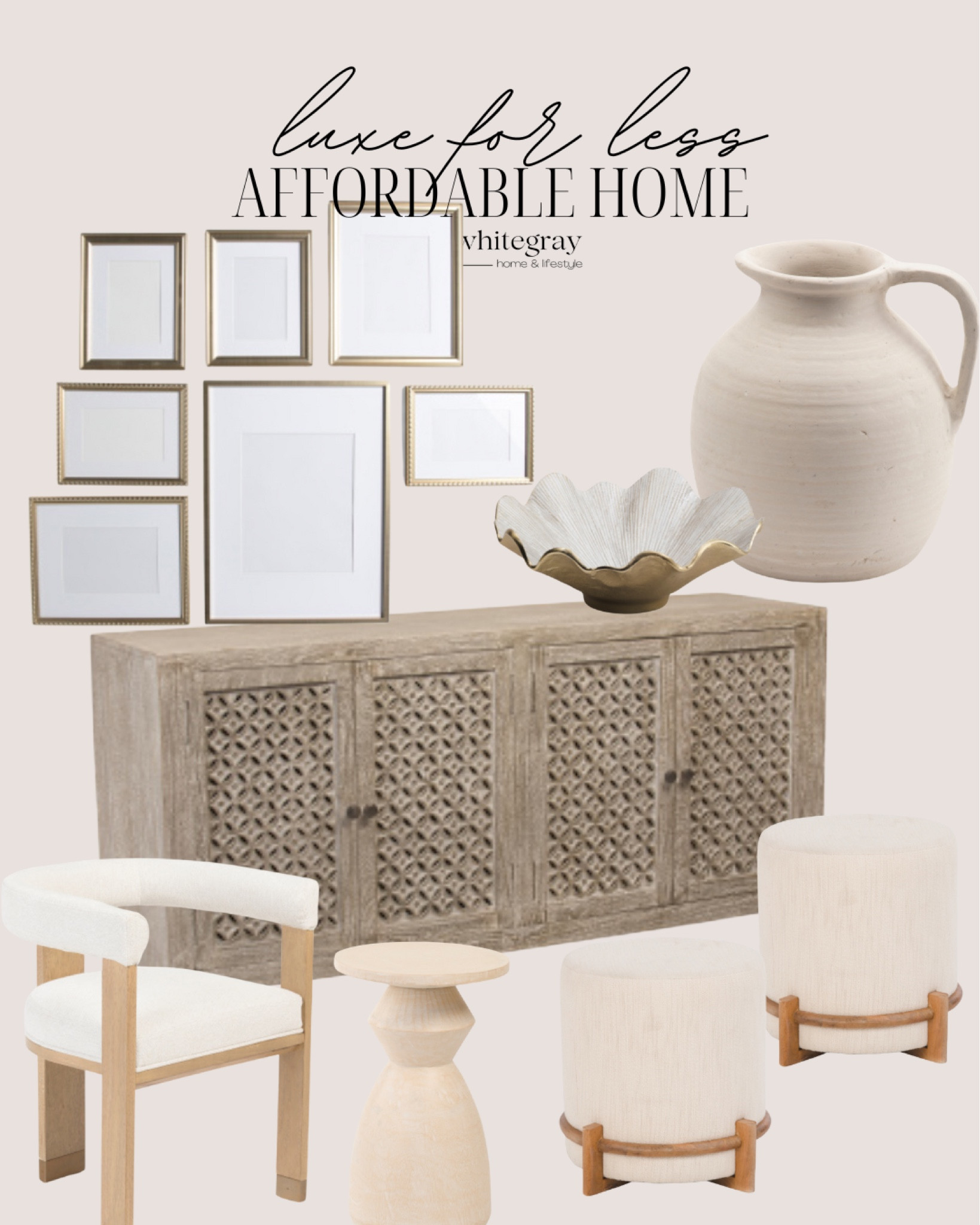 Tj Maxx home decor and furniture that’s affordable but it’s giving designer vibes!! From the gorgeous sideboard to the handles vase that’s a designer look for less. Luxe home, affordable prices 

#LTKStyleTip #LTKHome #LTKFindsUnder100