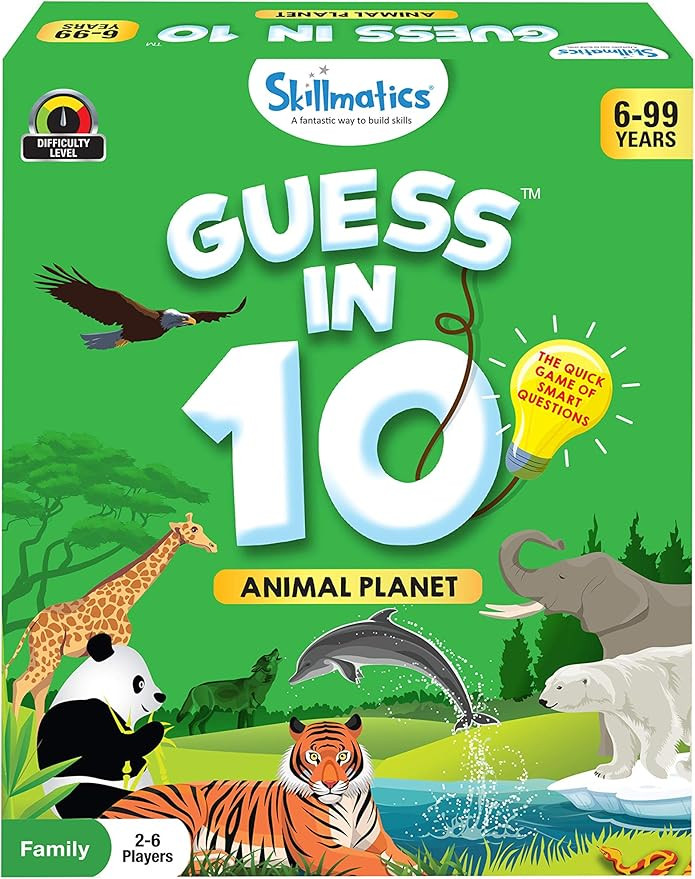 Skillmatics Guess in 10 Animal Planet - Card Game of Smart Questions for Kids & Families | Super ... | Amazon (US)