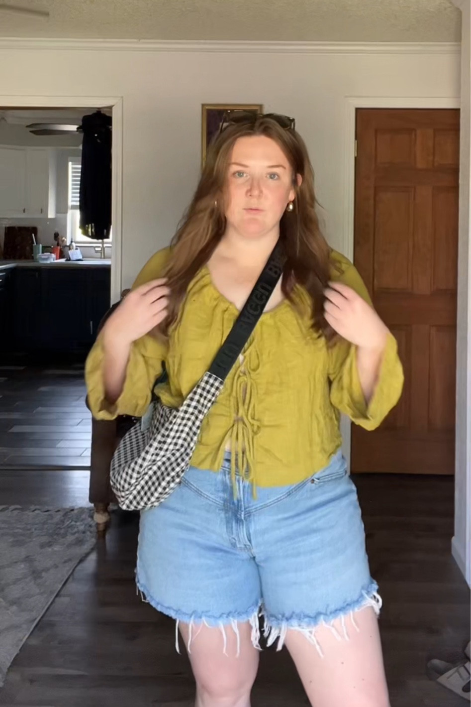 100% cotton tie front top

#LTKMidsize #LTKSeasonal #LTKStyleTip