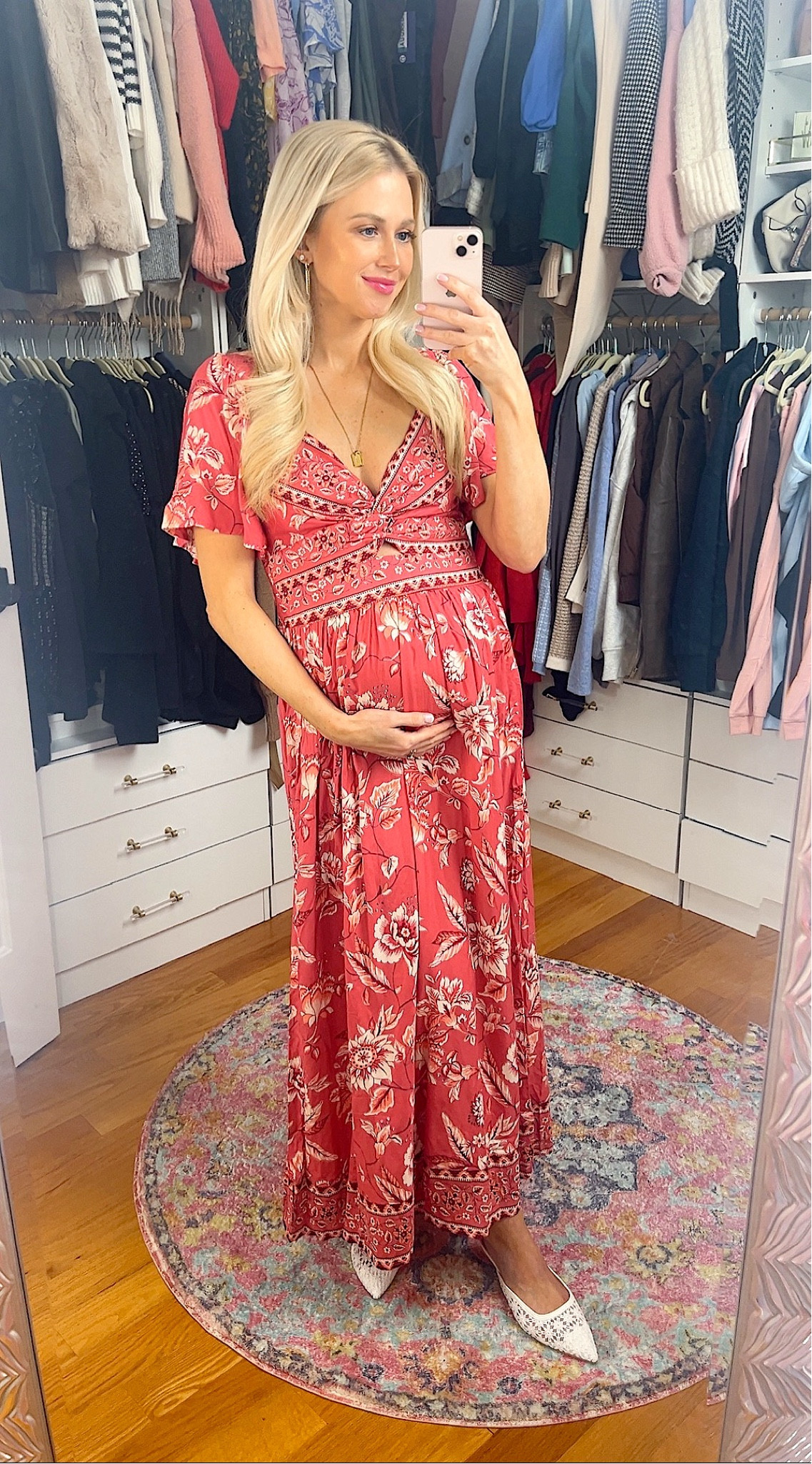 Third trimester spring dress - runs true to size 

#LTKSaleAlert #LTKFindsUnder100 #LTKBump