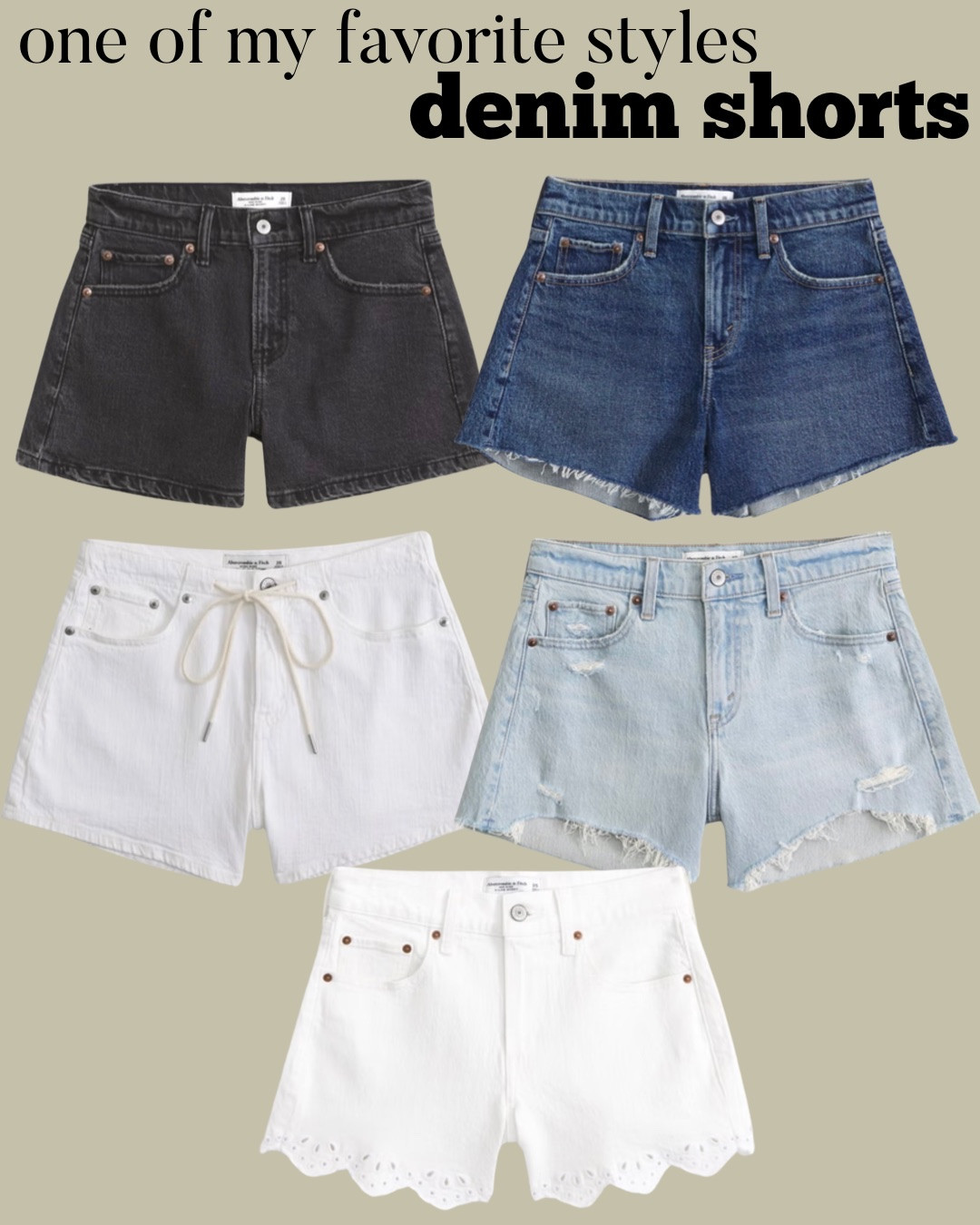 Denim shorts