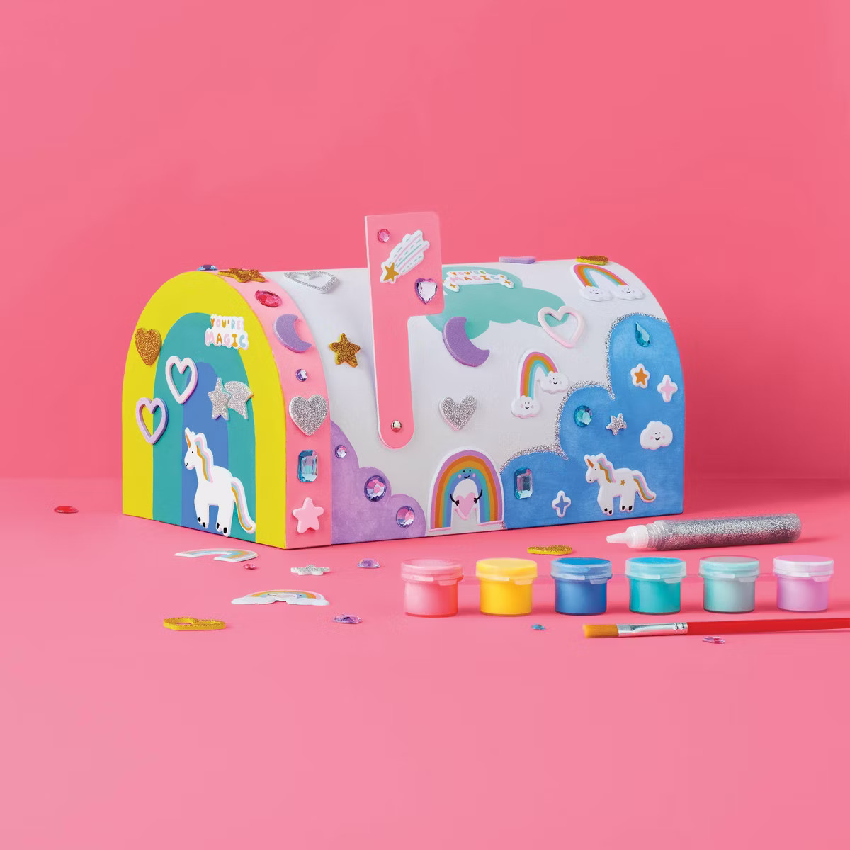 Valentine's Day Craft Create-Your-Own Exchange Box Kit Unicorns - Mondo Llama™ | Target