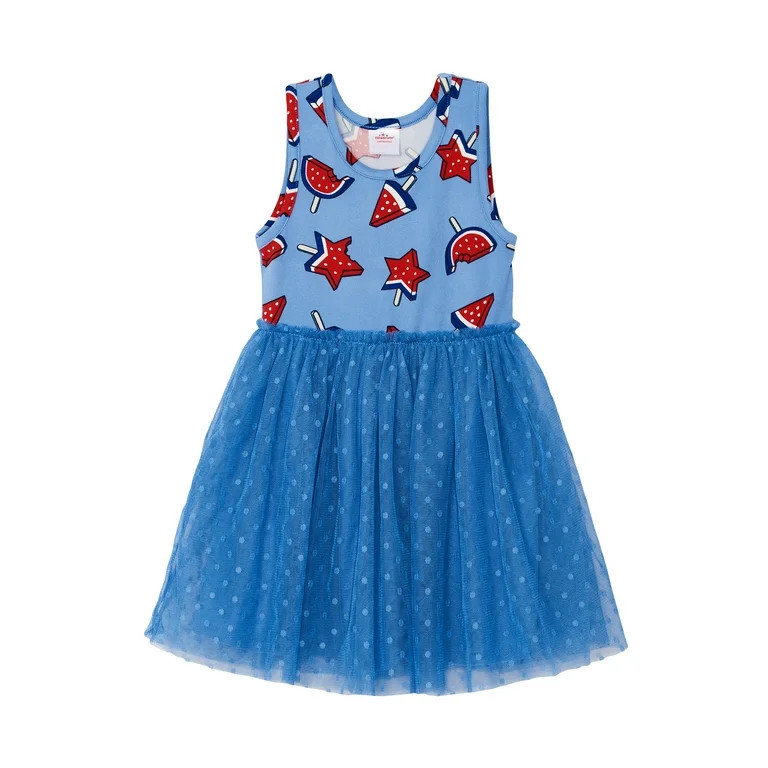 Way to Celebrate Toddler Girl Americana Tutu Dress, Sizes 12M-5T | Walmart (US)