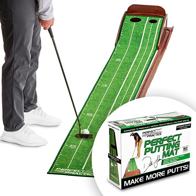 PERFECT PRACTICE Putting Mat - Indoor Golf Putting Green with 1/2 Hole Training for Mini Games & ... | Amazon (US)