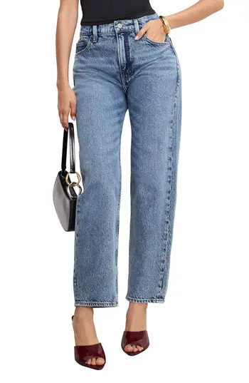 Good American Good Standard Straight Leg Jeans in Indigo1027 at Nordstrom Rack | Nordstrom Rack