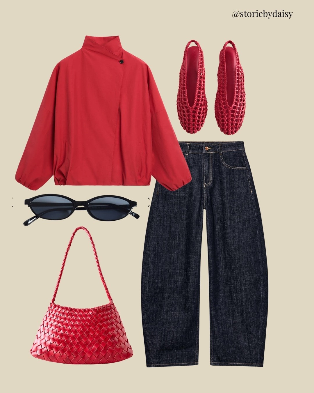 how I’m styling the trending red funnel neck this season ❣️