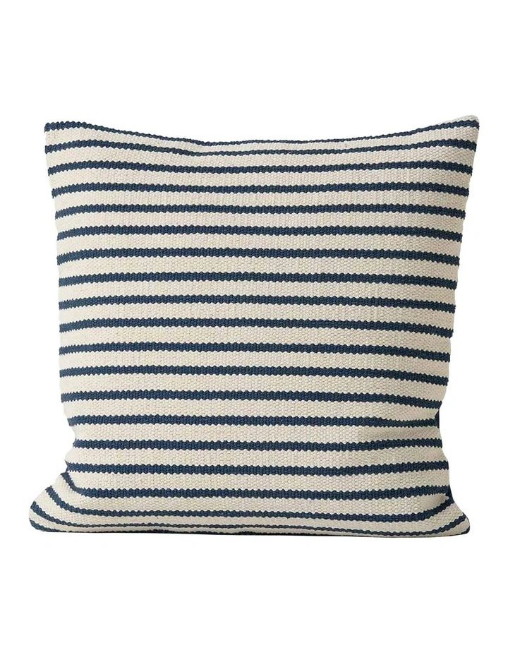 Hazel Stripe Cushion in White/Navy | Myer