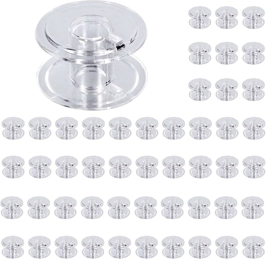 SINGER Class 15 Bobbins for Sewing Machines, Transparent Plastic Bobbins, 50 Count | Amazon (US)