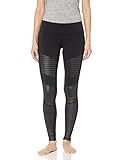 Alo Yoga Women's Moto Legging Pants, -black/black glossy, S | Amazon (US)