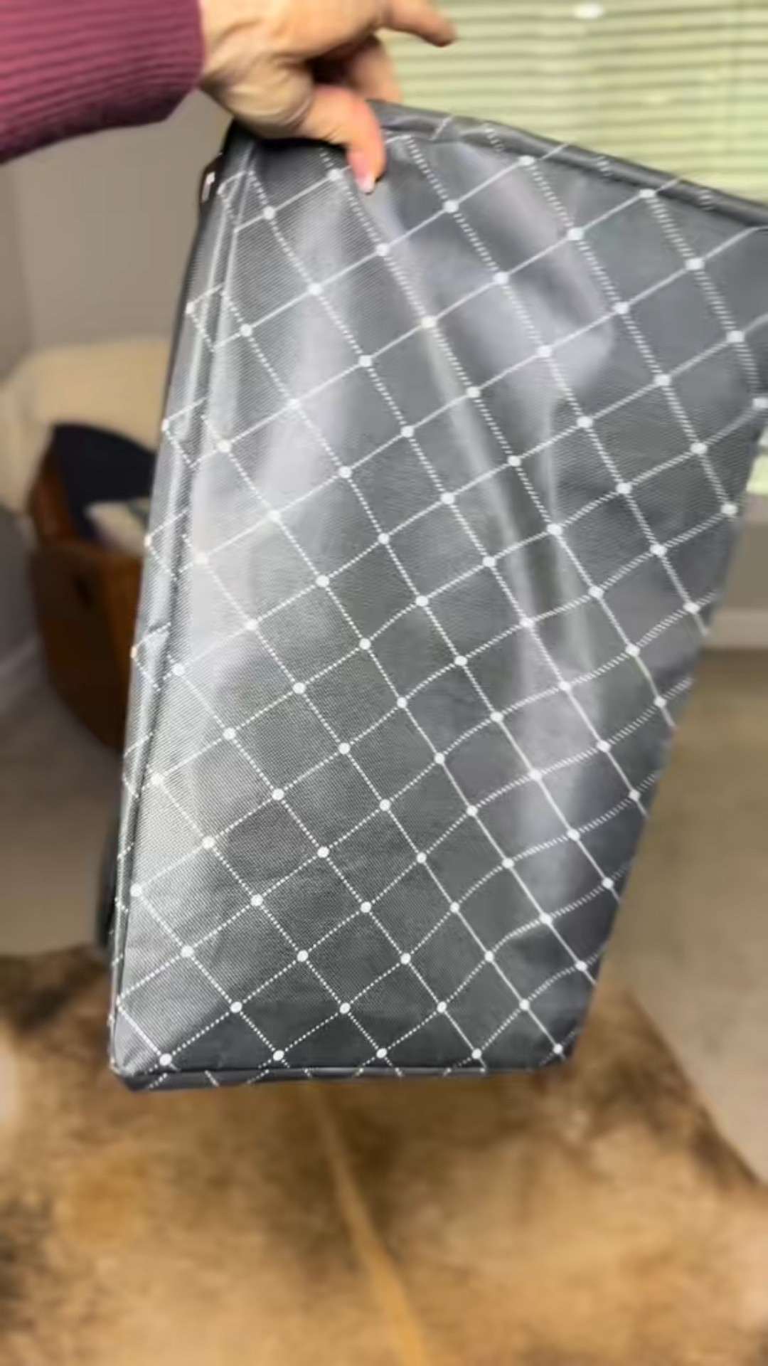 Okay but watch this — this bag is already full, like a whole clean laundry basket worth. I drop everything in, zip it up, and then use the second zipper to compress it down fast. No vacuum, no tools, just instant space saved. It’s perfect for packing bulky clothes, swapping seasonal wardrobes, or organizing closets so you can actually see what you own. The clear top makes finding things easy, and the side handles make grabbing it off shelves or out of luggage effortless. On sale today, January 8, 2026.

#closetorganization #travelpacking #homestorage 

#LTKHome #LTKFindsUnder50 #LTKmomlife