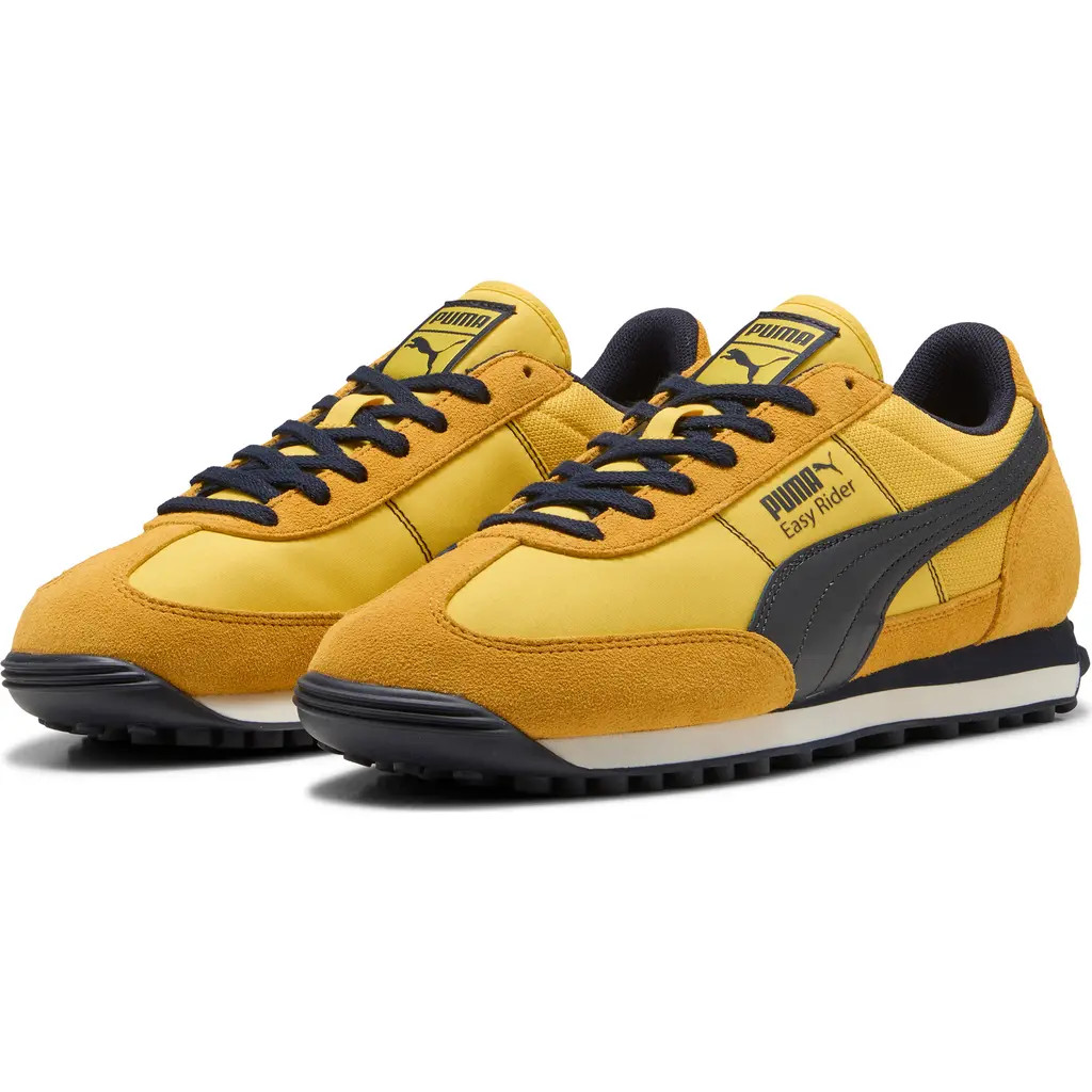 PUMA Easy Rider Thrive Triumph Sneaker in Pel Yellow/New Navy at Nordstrom, Size 12 | Nordstrom