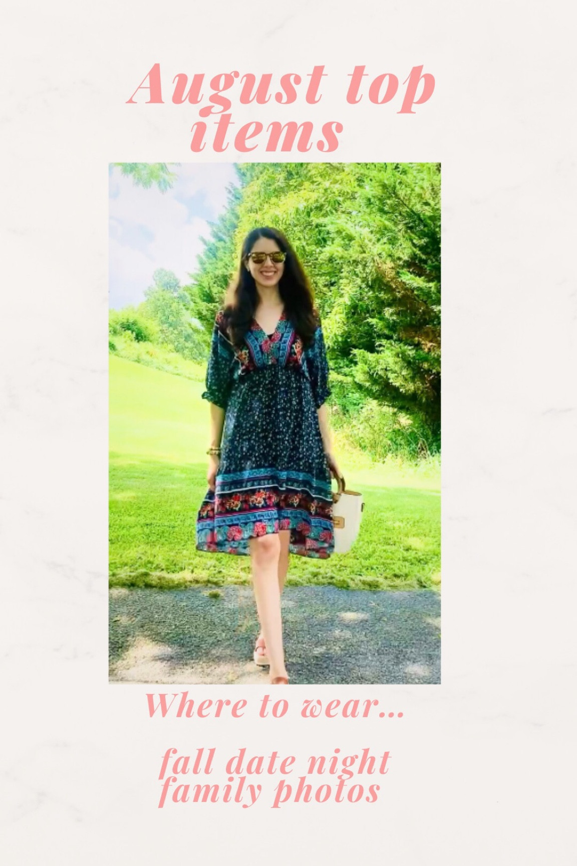 This dress is perfect for fall with boots. Where to wear…fall date night, fall family photos 🍁

Fall dress 
Work dress 
Casual dress 
Church dress
Navy dress
Floral dress 
Wear now
Wear later
Transitional dress 
Early Fall dress 