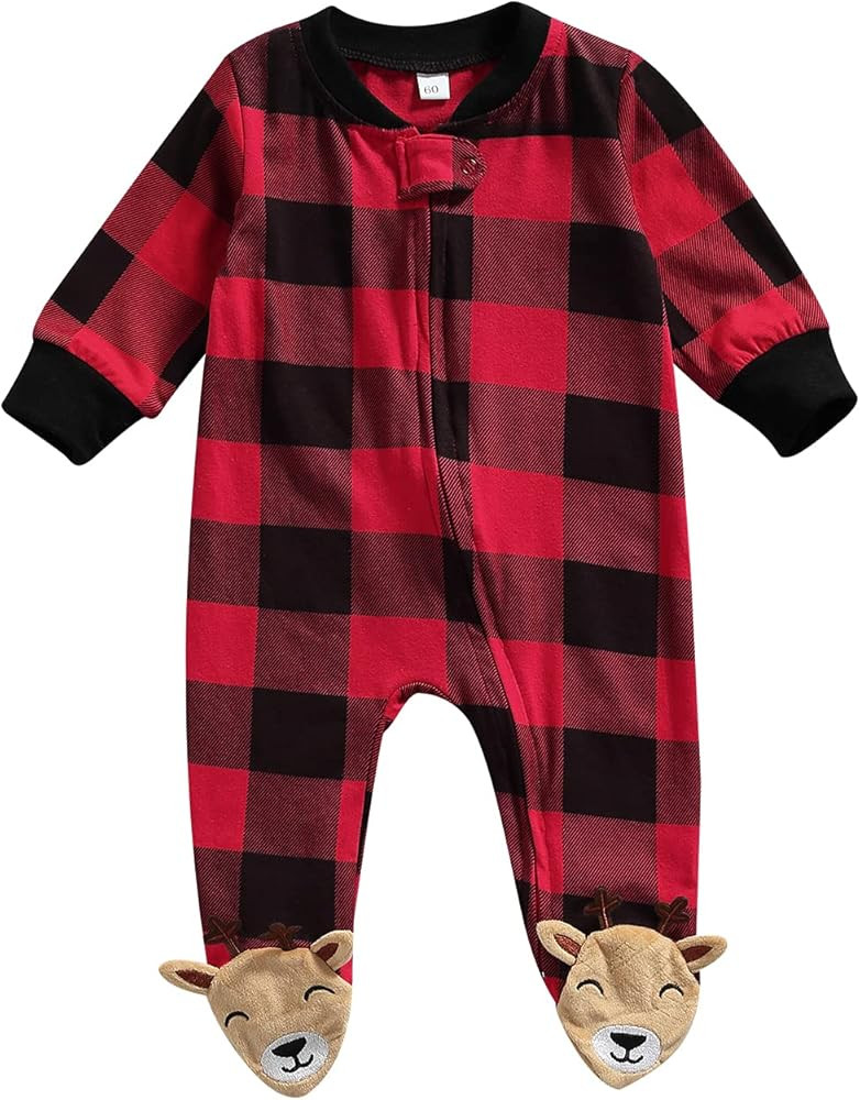 Kuriozud Newborn Baby Girl Boy Footie Romper One Piece Jumpsuit Sleeper Infant Clothes | Amazon (US)