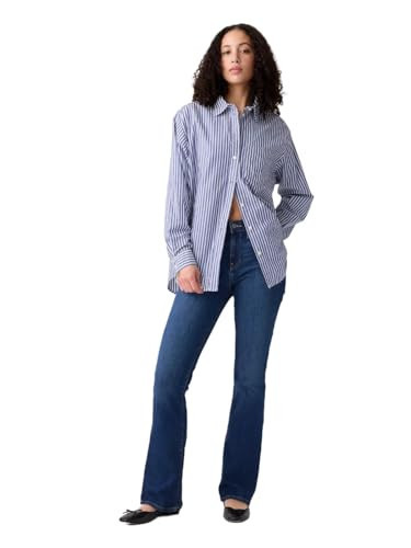 GAP Womens Baby Boot Cut Denim Jeans Medium Wash 27 Long | Amazon (US)