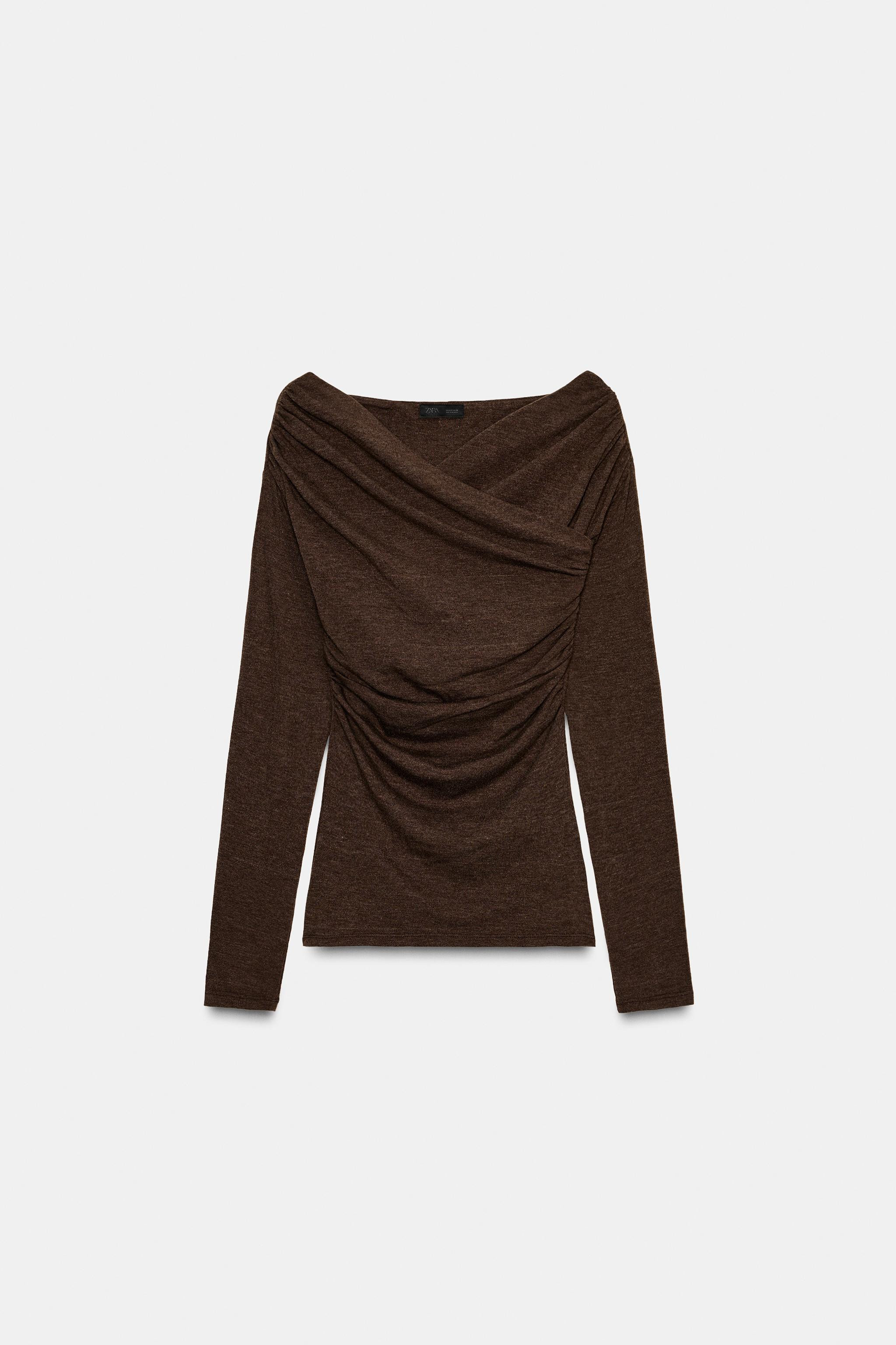 DRAPED WRAP TOP | Zara US