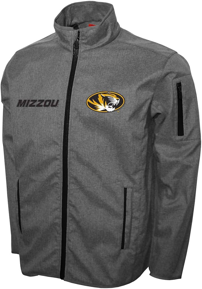2Bhip NCAA University of Missouri Tigers Mens Gray Softshell Full Zip Jacket Fall Coat With Pocke... | Amazon (US)