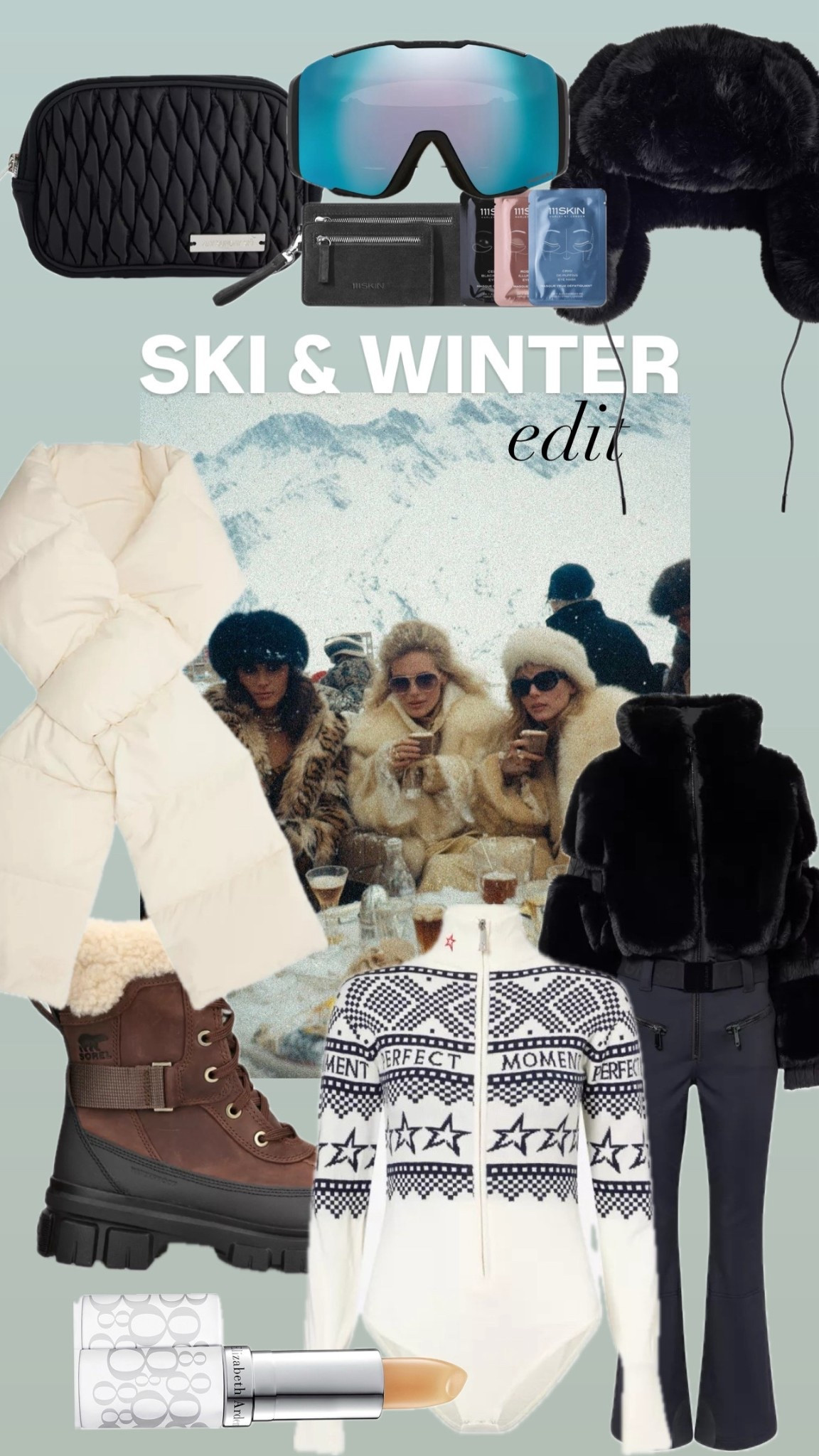 Ski wear, ski jacket, ski suit, ski boots, ski trousers, snow boots, winter boots, spree ski, ski outfit, quilted scarf, Fairisle jumper, ski goggles, winter hat, winter skincare, snow skincare, ski skincare 

#LTKeurope #LTKwinter #LTKtravel