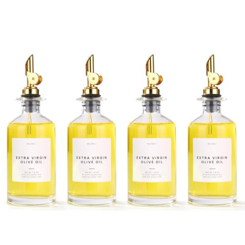 Molimoli Glass Olive Oil Cruet Set - 350ml Bottles With Weighted Pourers, Set of 4 | Amazon (US)
