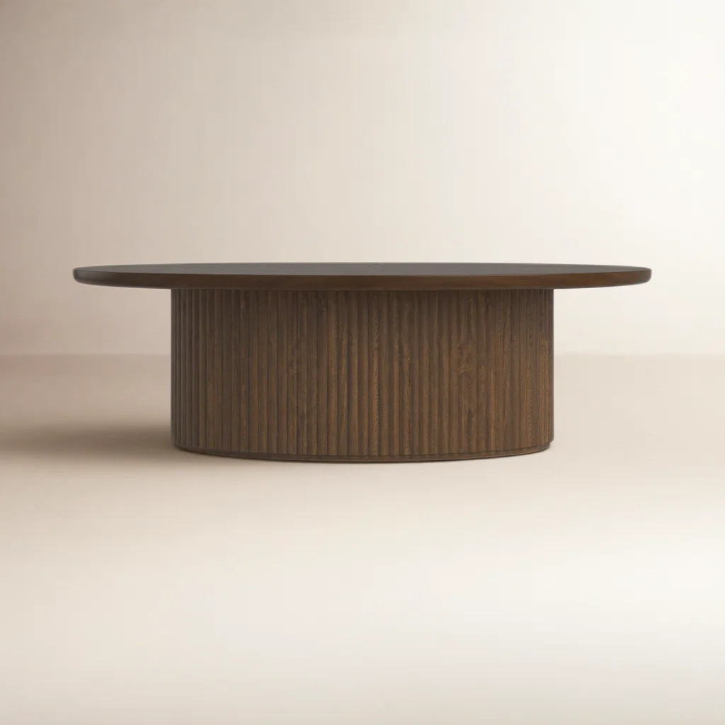 Chessa Solid Wood Oval Storage Coffee Table | Wayfair North America
