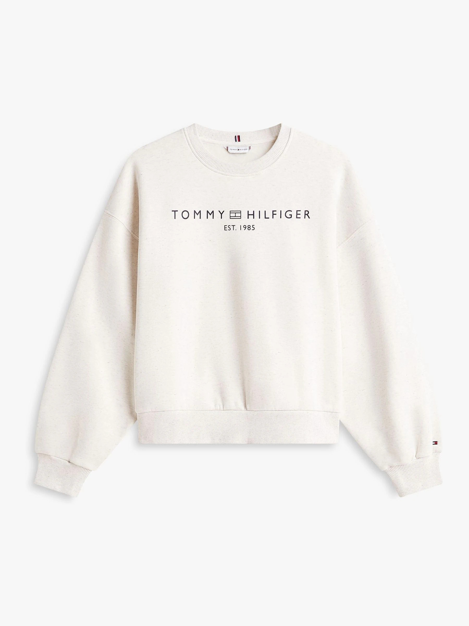 Tommy Hilfiger Tommy Hilfiger Brown Flex Fleece Relaxed Crew Neck Sweatshirt | Next US