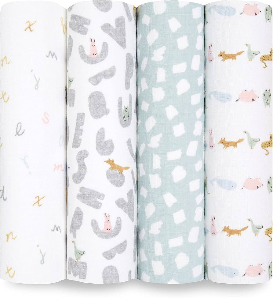 aden + anais Essentials Swaddle Blanket, Boutique Muslin Blankets for Girls & Boys, Baby Receivin... | Amazon (US)