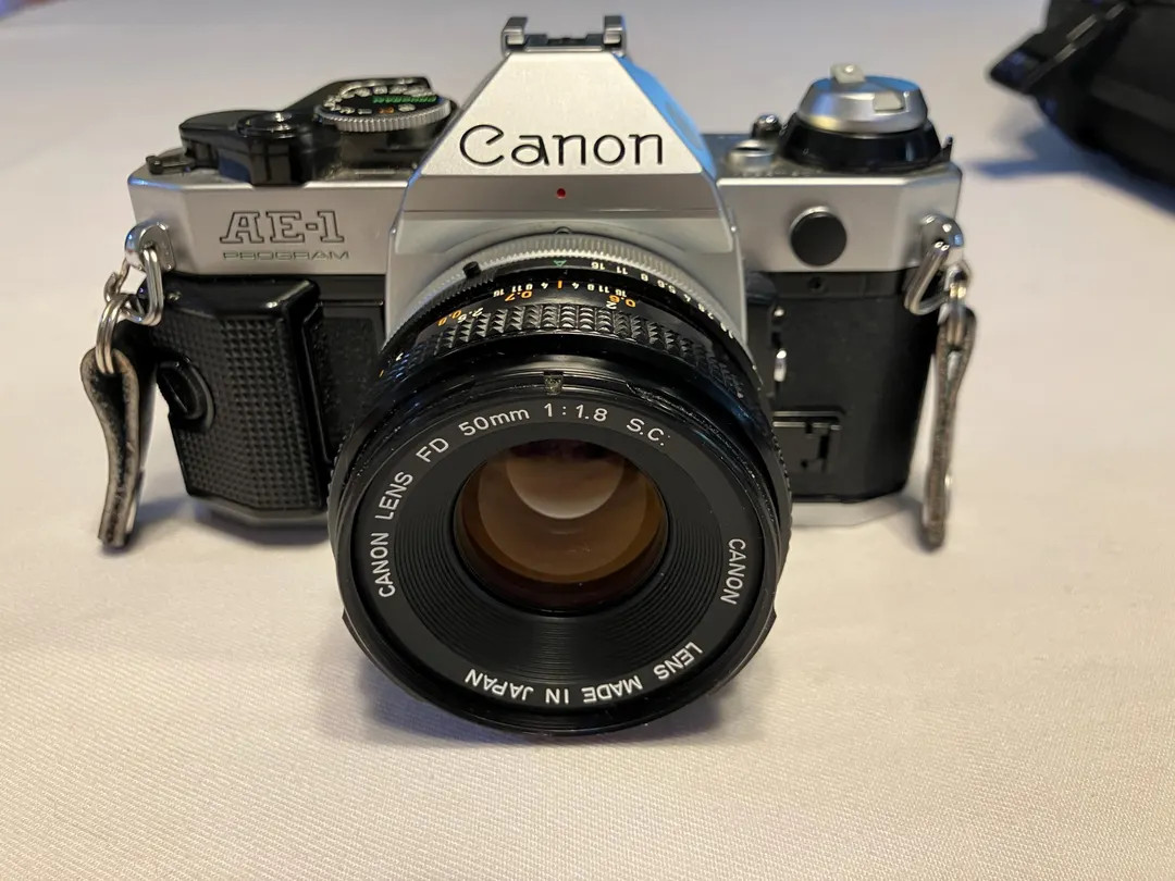 Film Tested Canon AE-1 Program 35mm Camera With FD 50mm 1:1.8 W/ Flash, Manual and Camera Bag. Ve... | Etsy (US)