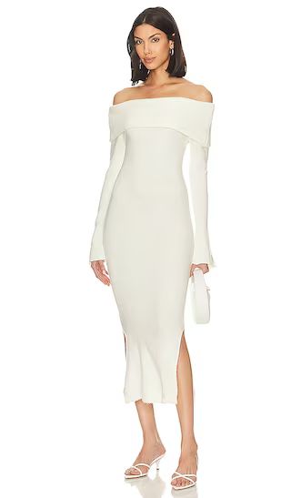 x Revolve Off Shoulder Sweater Dress in Ivory | Revolve Clothing (Global)