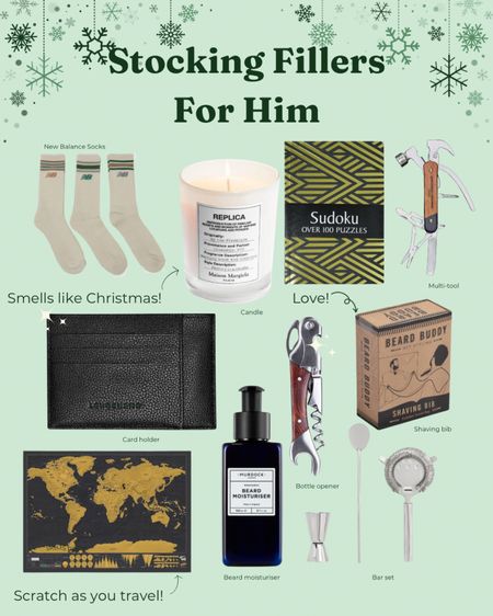 Stocking fillers for Him 🧦

socks, card holder, map, candle, men’s gifts, Christmas stocking, moisturiser, men’s skincare, puzzles 



#LTKSeasonal #LTKmens #LTKGiftGuide