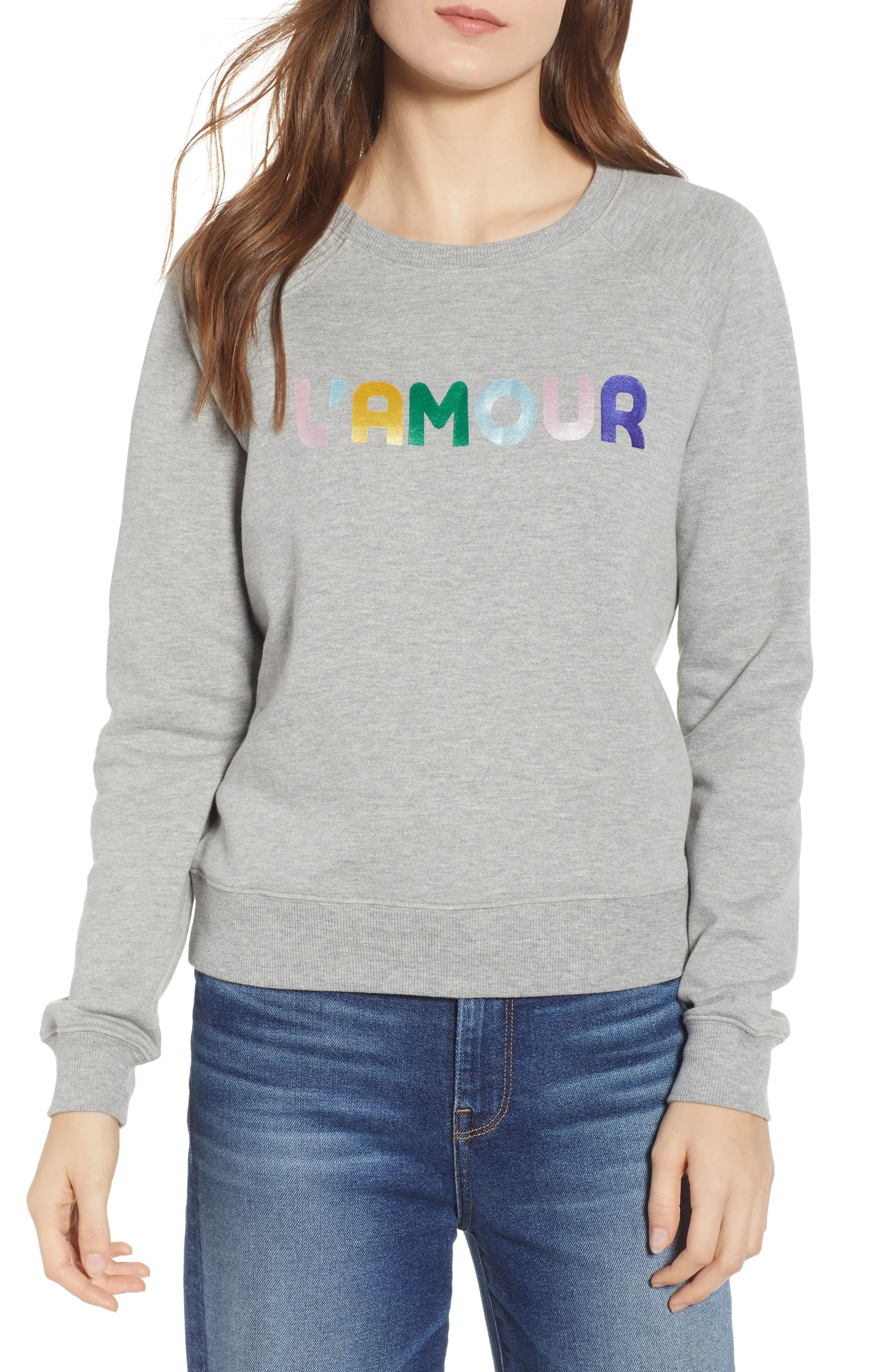 Women's Rebecca Minkoff L'Amour Jennings Sweatshirt, Size XX-Small - Grey | Nordstrom