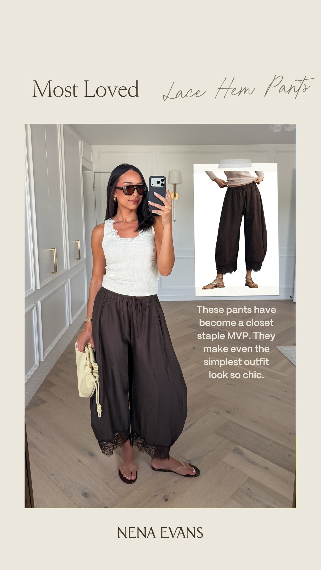 Your most loved last week 🤍 Wearing size S white tank top and size S in brown lace hem pants 

lace pants, pull on pants, spring outfit, spring fashion, mom outfit, postpartum outfit, dinner outfit, date night outfit

#LTKmomlife #LTKSeasonal